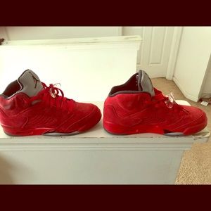 Air Jordan five retro BG red suede